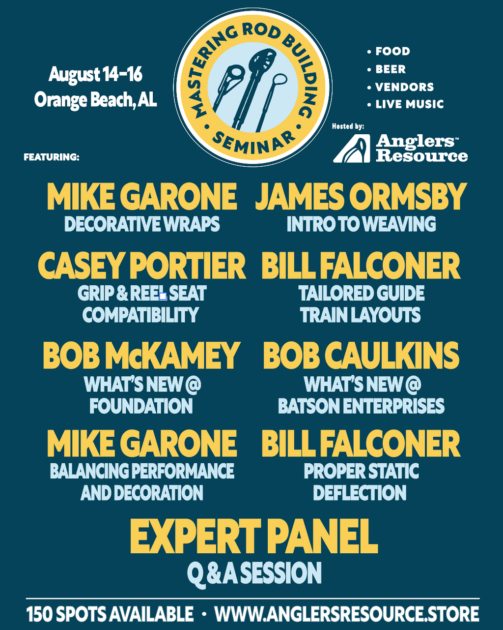 2026 Mastering Rod Building Seminar Registration